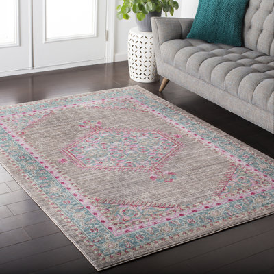 Mistana Fields Blue Pink Area Rug Reviews Wayfair