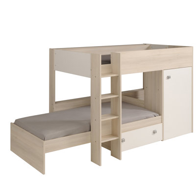 Parisot Ninety Twin Over Twin Bunk Bed with Trun..