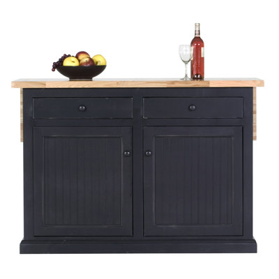 Breakwater Bay Meredith Kitchen Island with Butc..