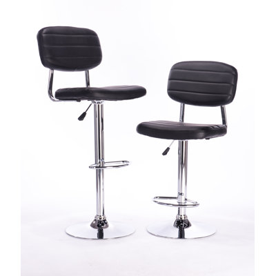 Attraction Design Home Adjustable Height Swivel Bar Stool (Set of 2)