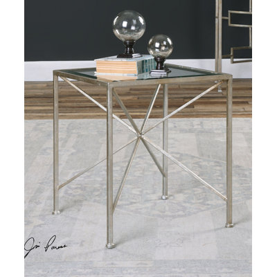 Mercer41 Garten Antiqued End Table