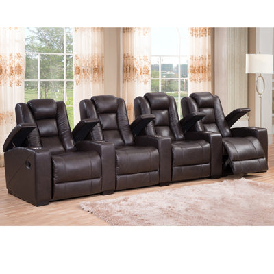 Amax Midway Leather Home Theater Recliner