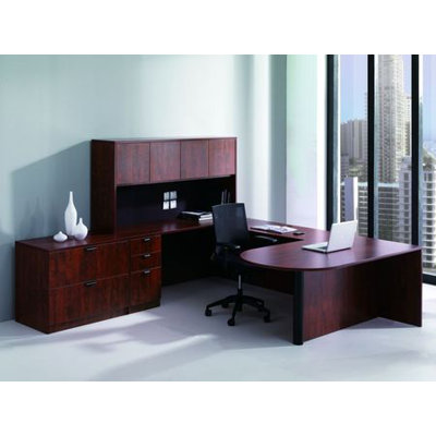 Conklin Office Furniture 7-Piece U-Shape Desk Office Suite