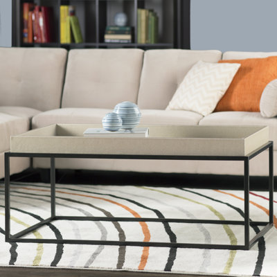 Latitude Run Teagan Coffee Table with Tray Top