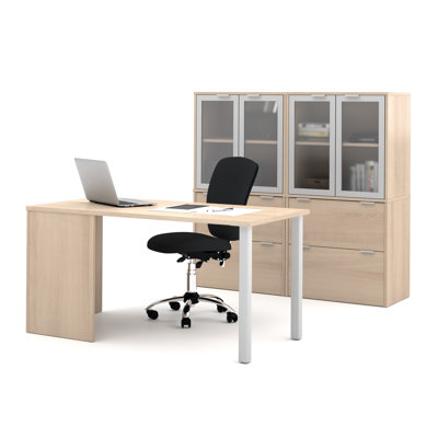 Latitude Run Luther 3 Piece Standard Desk Office Suite