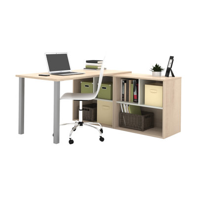 Latitude Run Luther Writing Desk with Storage Unit