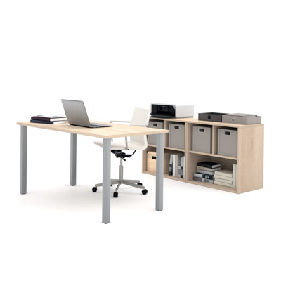 Latitude Run Luther 2 Piece U-Shaped Desk Office Suite