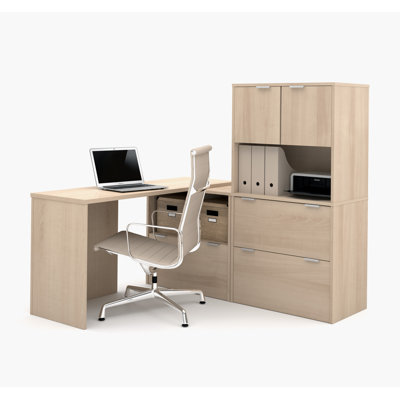 Latitude Run Luther 1 Piece L-Shaped Desk Office Suite