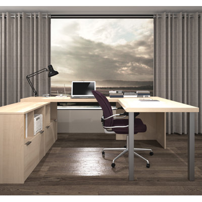 Latitude Run Luther 1 Piece U-Shaped Desk Office Suite