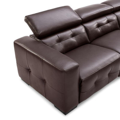 Latitude Run Tammie Leather Sectional with 2 Pow..