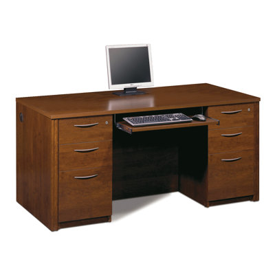 Latitude Run Witchel Desk Office Suite with Pedestal