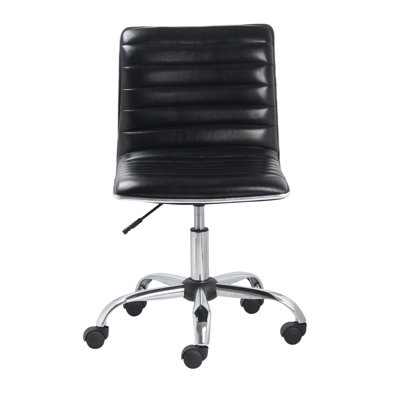 Famis Corp Mid-Back Leather Task Chair