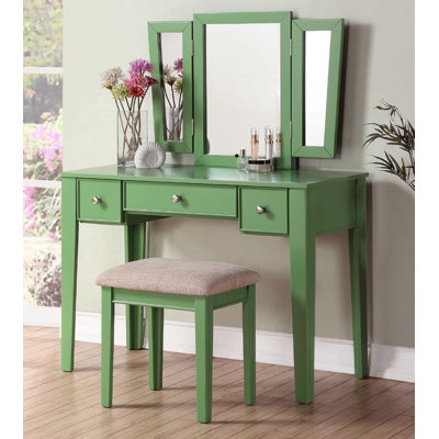 A&J Homes Studio Candy Vanity Set with Mirror