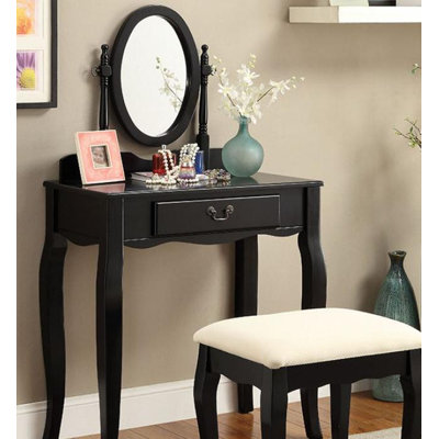 A&J Homes Studio Victoria Vanity Set with Mirror