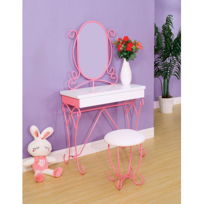 A&J Homes Studio Jane Vanity Set with Mirror