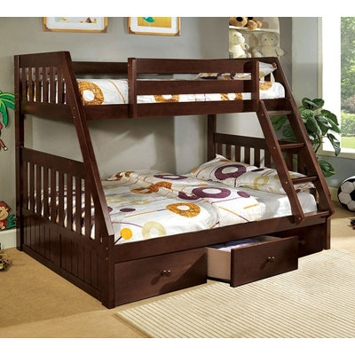 A&J Homes Studio Twin over Full Bunk Bed with Un..