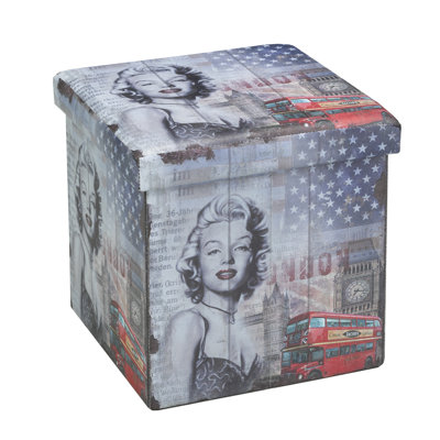 Brassex Folding Storage Ottoman