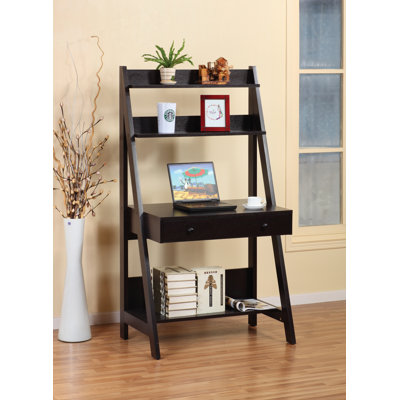 Brassex Computer Desk with 3-Tier Storage Drawer