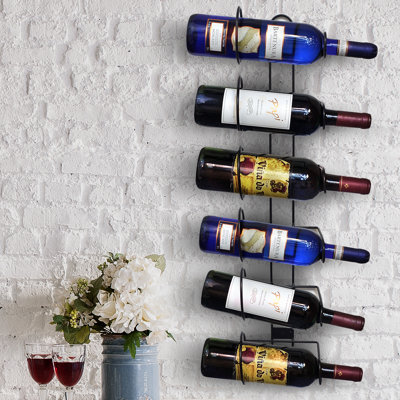 Sorbus 6 Bottle Wall Mounted Wine Rack