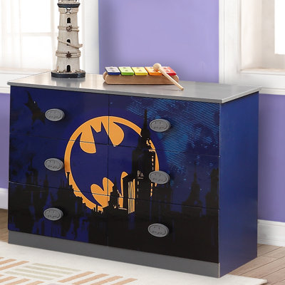 O'Kids Inc. Batman 6 Drawer Double Dresser