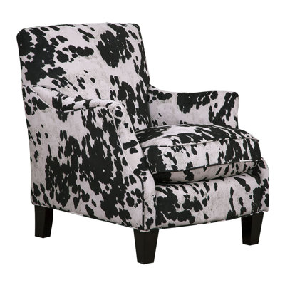 Aden Furnishings Cow Black Club Chair