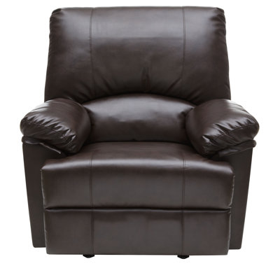 Relaxzen Marbled Leather Rocker Recliner with Heat and Massage
