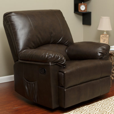 Relaxzen Marbled Leather Rocker Reclin..