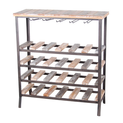 Laurel Foundry Modern Farmhouse Amory 24 Bottle Floor Wine Rack