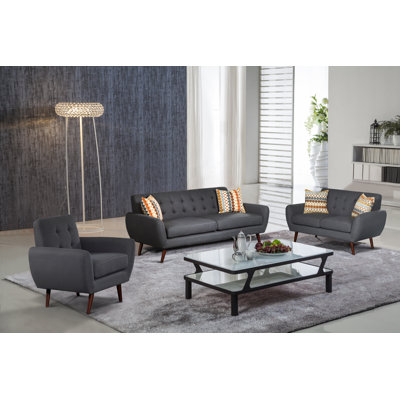 PDAE Inc. Lola 3 Piece Living Room Set