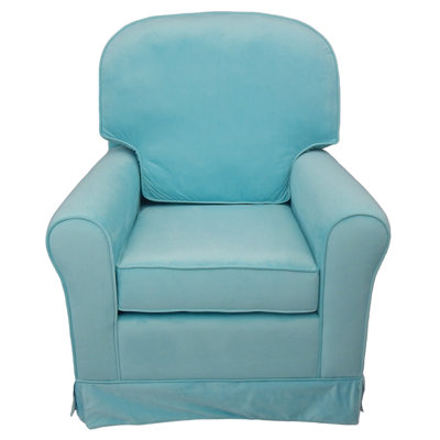 Fun Furnishings Comfy Cozy Skirted Velvet Glider