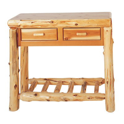 Fireside Lodge Traditional Cedar Log Two Drawers..