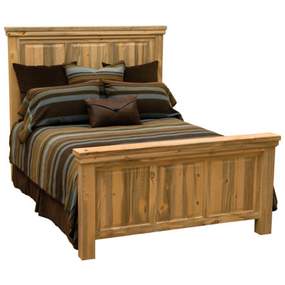 Fireside Lodge Blue Stain Pine Panel Bed