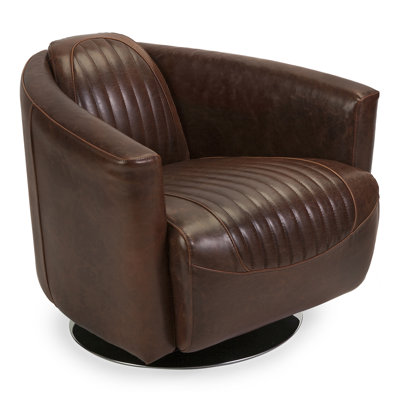 Trent Austin Design Jonkan Leather Retro Tub Chair