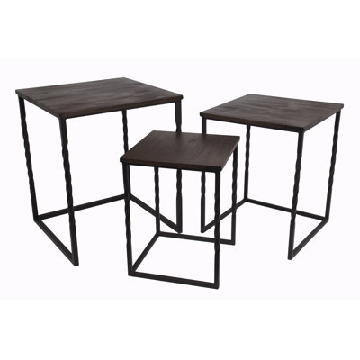 Privilege 3 Piece Squared Nesting Table Set