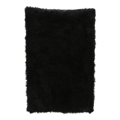 LA Rugs Flokati Black Area Rug &amp; Reviews | Wayfair