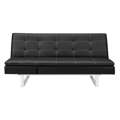 DHP DRL1833 Lux Premium Bonded Leather Pillowtop Futon with Mattress
