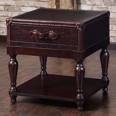 Lazzaro Leather End Table