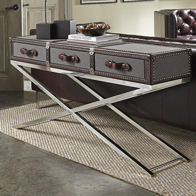 Lazzaro Leather Hamilton Console Table