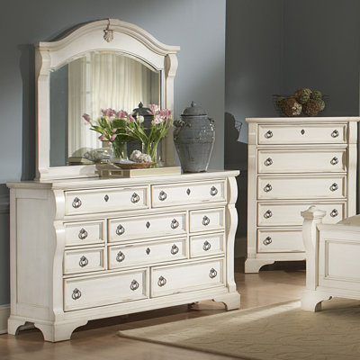 One Allium Way Edinburg 10 Drawer Dresser with M..