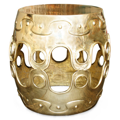 Jonathan Adler Brass Ulu Concave End Table