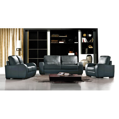 Hokku Designs Savana Bergamo Leather Living Room..