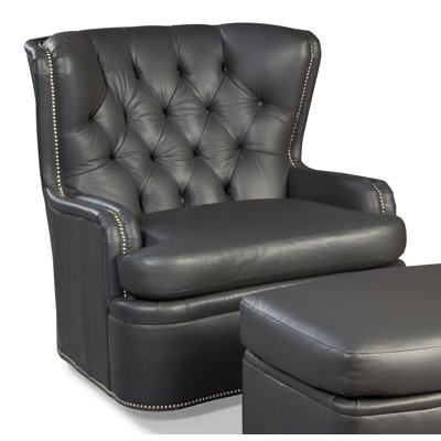 Fairfield Chair Tufted Back Leather Chair and a ..