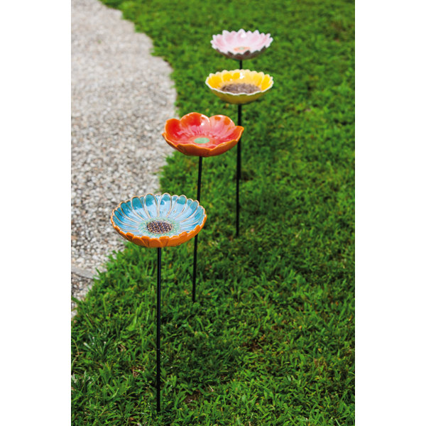 4 Piece Decorative Flower Garden Stake Set & Reviews ... 4 Piece Decorative Flower Garden Stake Set Reviews