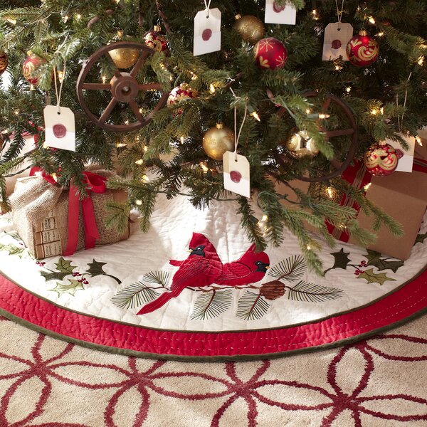 Cardinal Christmas Tree Skirt 