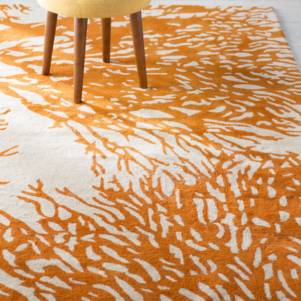 Norah Beige & Terracotta Wool HandTufted Area Rug & Reviews Joss & Main