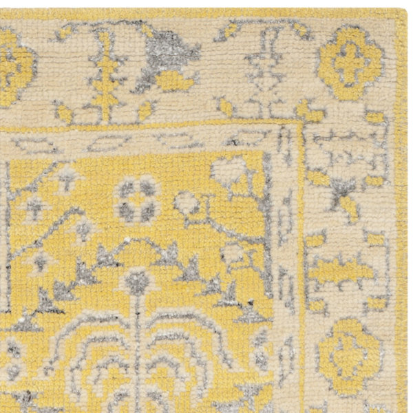 Miller Yellow Oriental HandKnotted Area Rug & Reviews Joss & Main