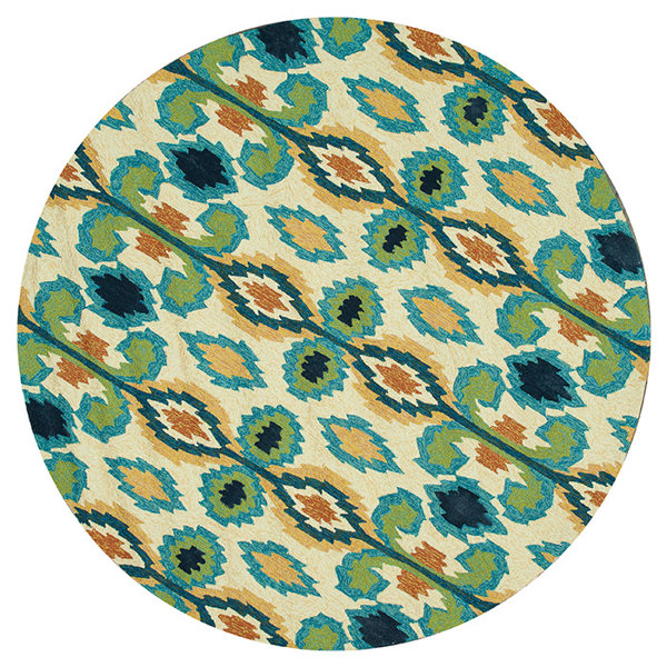 Avery Indoor/Outdoor Rug in Ivory & Blue & Reviews Joss & Main