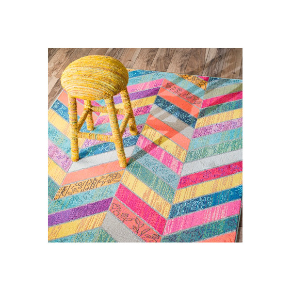 Sydnee Pink/Green/Yellow Area Rug & Reviews Joss & Main