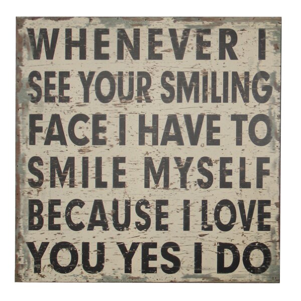 Whenever I See Your Smiling Face Wall Decor | Joss & Main