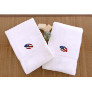 Football Embroidered Hand Towel (Set of 2)